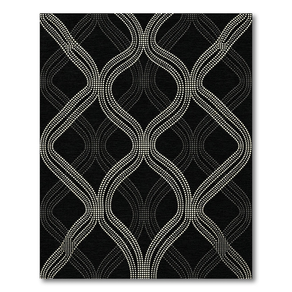 Monochromatic Dotted Interlocking Curves Rug