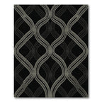 Monochromatic Dotted Interlocking Curves Rug