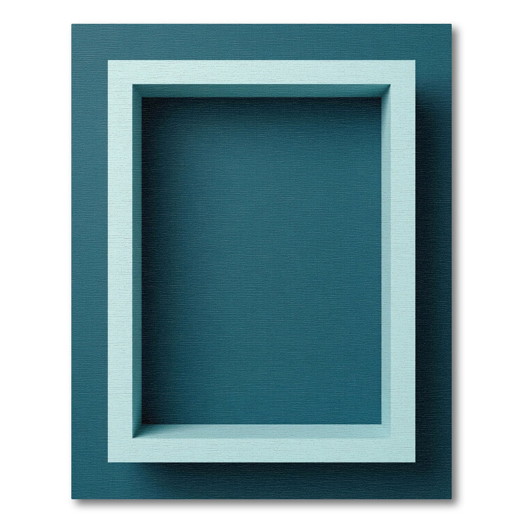 Light Blue Modern Rectangular Border Rug