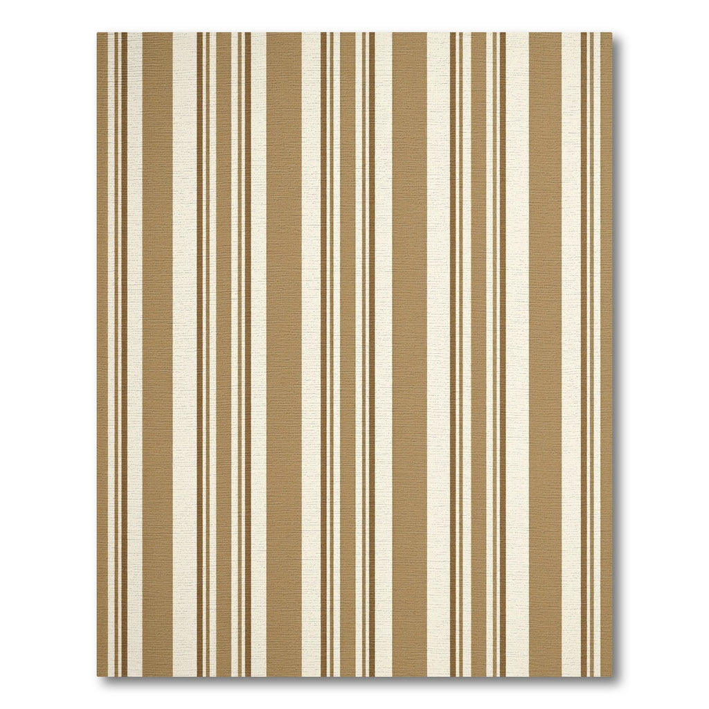 Classic Brown White Stripe Rug