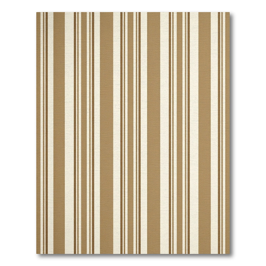 Classic Brown White Stripe Rug