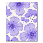 Pastel Lavender Large Floral Garden Rug