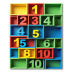 Vibrant Multicolor Academic Grid Wall Art Rug