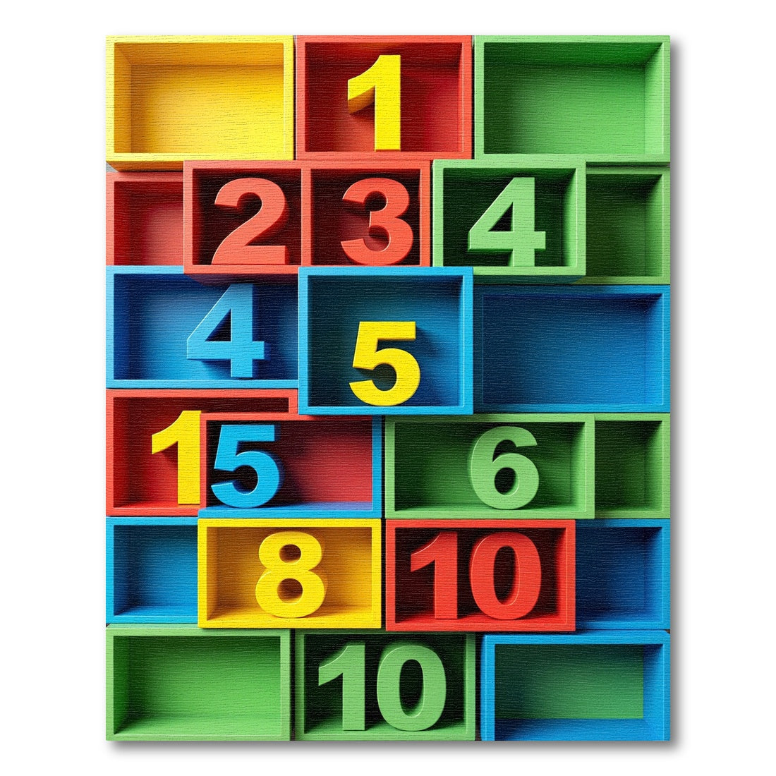 Vibrant Multicolor Academic Grid Wall Art Rug