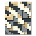 Geometric Shadow Play Cubes Rug