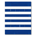Modern Navy and White Bold Stripe Rug