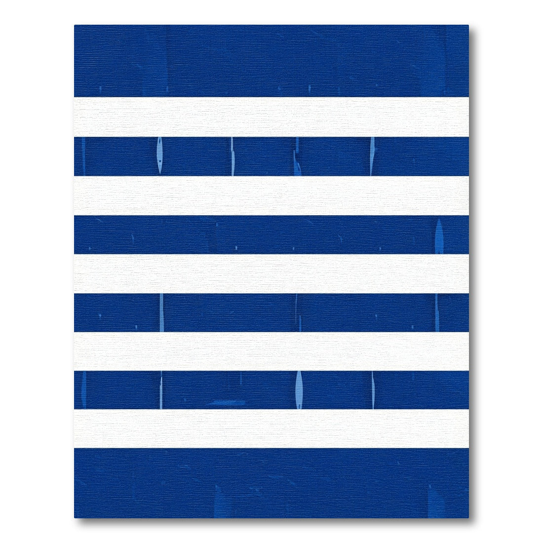 Modern Navy and White Bold Stripe Rug
