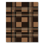 Classic Chocolate and Tan Plaid Rug