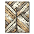 Neutral Herringbone Wood Grain Plank Rug