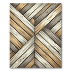 Neutral Herringbone Wood Grain Plank Rug