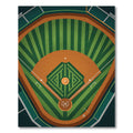 Geometric Green Baseball Field Arena Rug