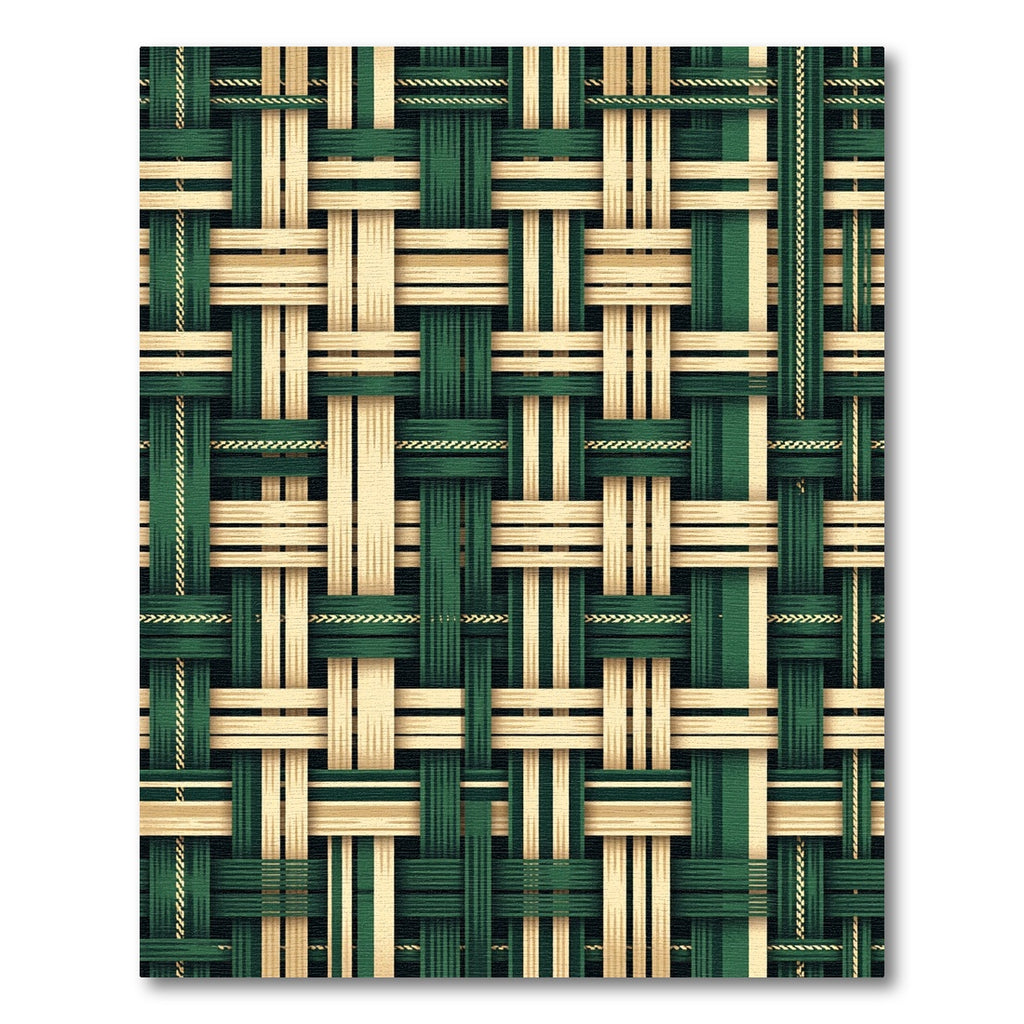 Emerald Beige Woven Geometric Rug