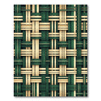 Emerald Beige Woven Geometric Rug