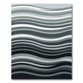 Minimalist Monochrome Wavy Abstract Lines Rug