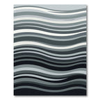 Minimalist Monochrome Wavy Abstract Lines Rug