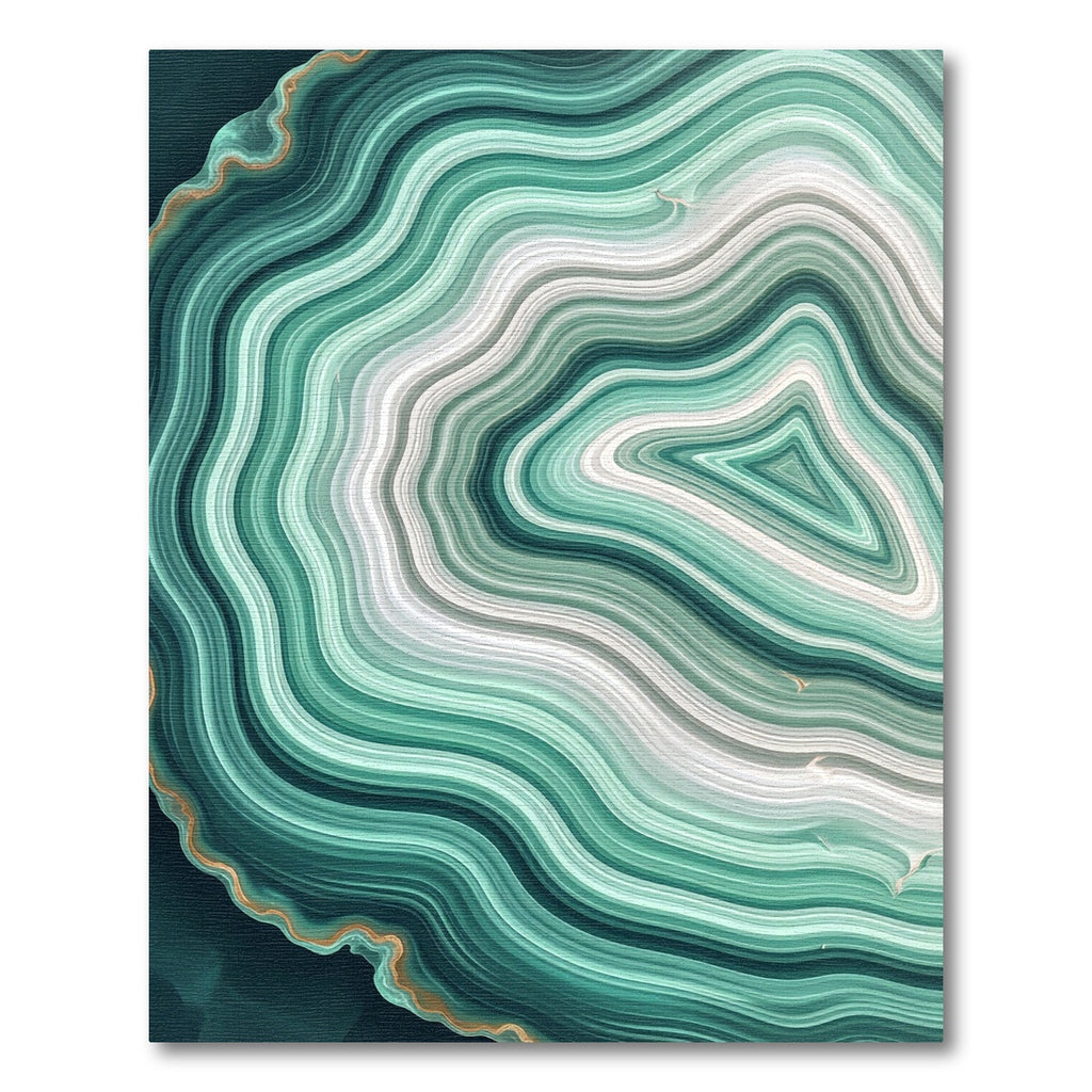Aqua Teal Agate Swirl Rug