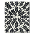 Monochromatic Nordic Pine Forest Star Rug