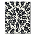 Monochromatic Nordic Pine Forest Star Rug