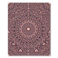 Muted Rose Floral Mandala Intricate Rug