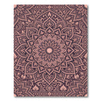 Muted Rose Floral Mandala Intricate Rug