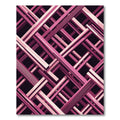 Modern Pink Interlocking Geometric Lattice Rug