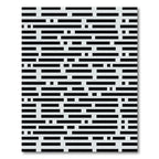 Black White Irregular Stripe Maze Rug
