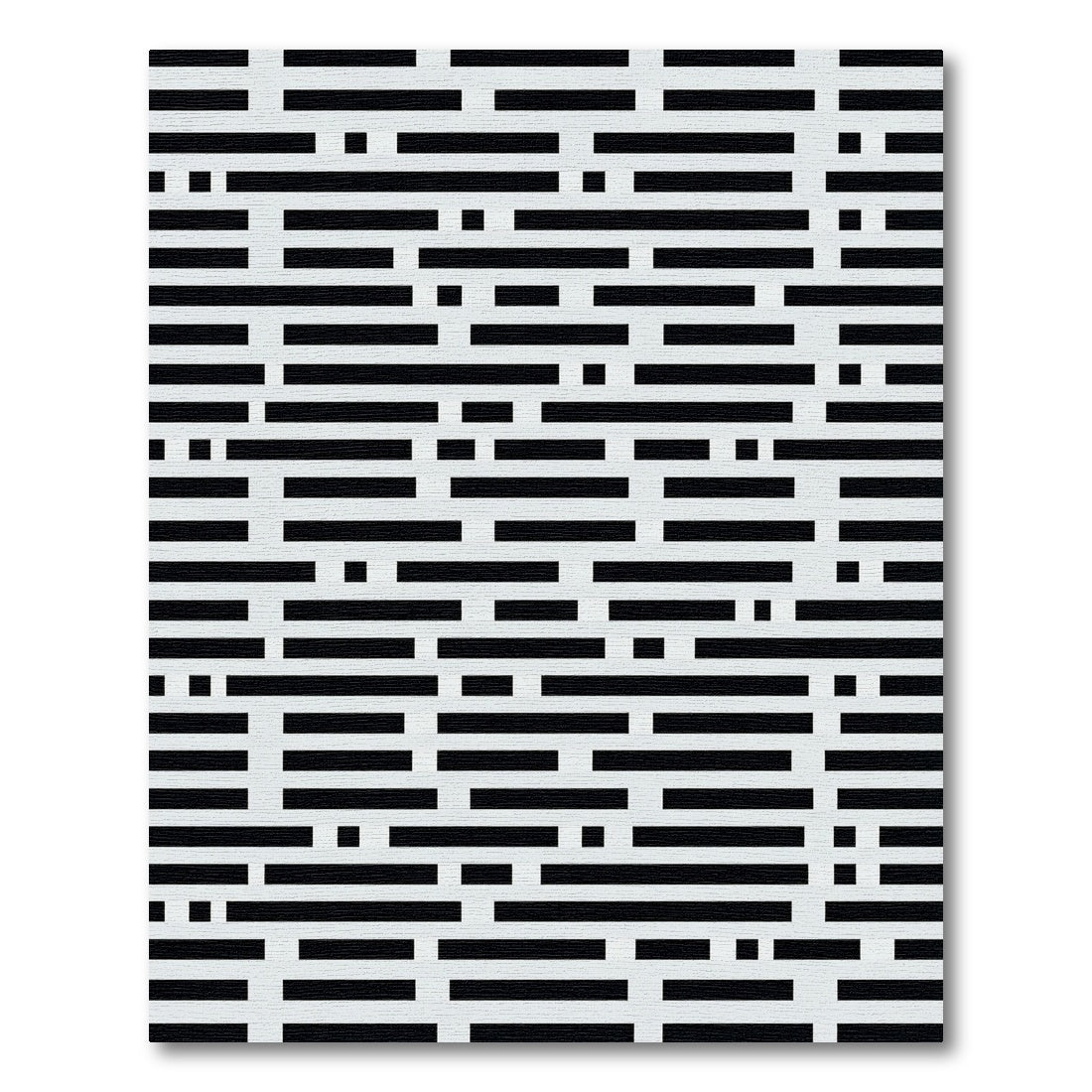 Black White Irregular Stripe Maze Rug