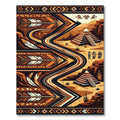 Earthy Aztec Sunset Pyramid Horizon Rug