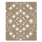 Intricate Beige Cream Interlocking Lattice Rug