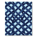 Modern Navy Blue Interwoven Lattice Rug