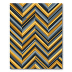 Bold Gold and Slate Chevron Stripe Rug
