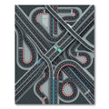Modern Gray Expressway Intersection Graphic Rug