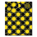 Modern Bold Yellow Black Hexagon Geometric Rug