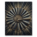 Black and Gold Art Deco Fan Rug