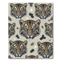 Beige Tiger Face Spotted Animal Art Rug