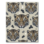 Beige Tiger Face Spotted Animal Art Rug