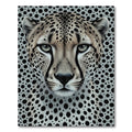 Bold Cheetah Black Dot Portrait Rug