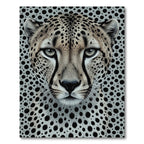 Bold Cheetah Black Dot Portrait Rug