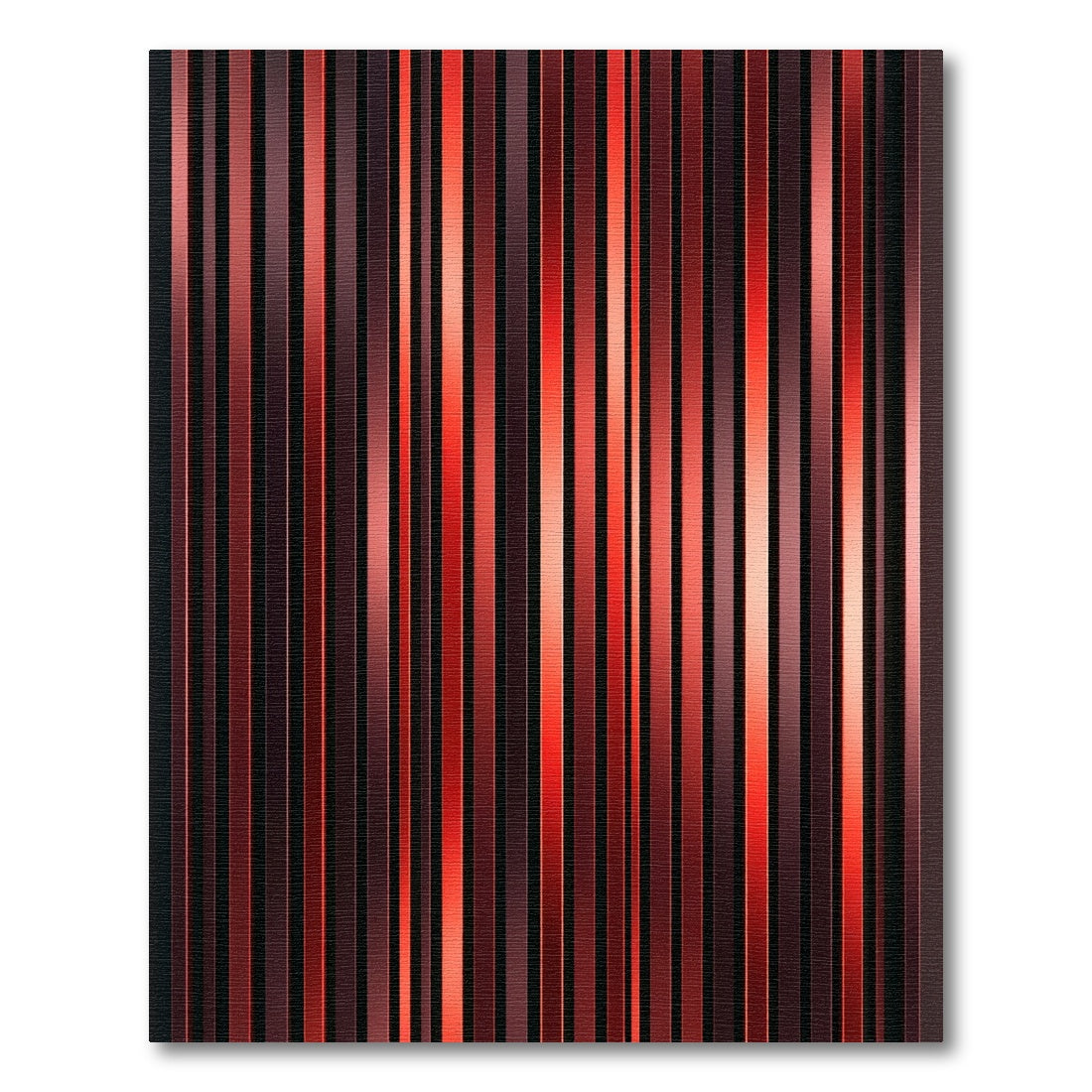 Crimson Gradient Vertical Stripe Rug