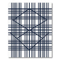 Deep Blue Intersecting Grid Diamond Rug