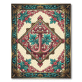 Victorian Pink Anchor Floral Border Rug