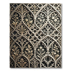 Gothic Cream Floral Lattice Arch Rug