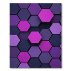 Modern Purple Geometric Hexagon Art Rug