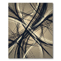 Dynamic Black White Swirl Abstract Rug