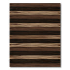 Rustic Brown Earth Tone Striped Rug