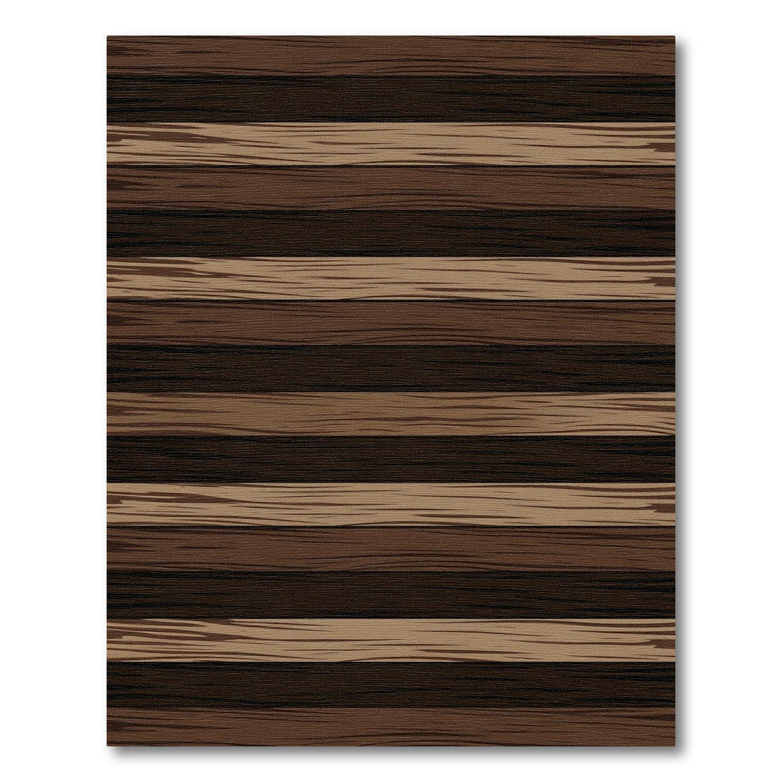 Rustic Brown Earth Tone Striped Rug