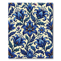 Rich Blue Floral Garden Accents Rug