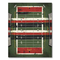 Distressed Football Field Gridiron Art Rug