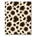Neutral Brown Spotted Abstract Rug