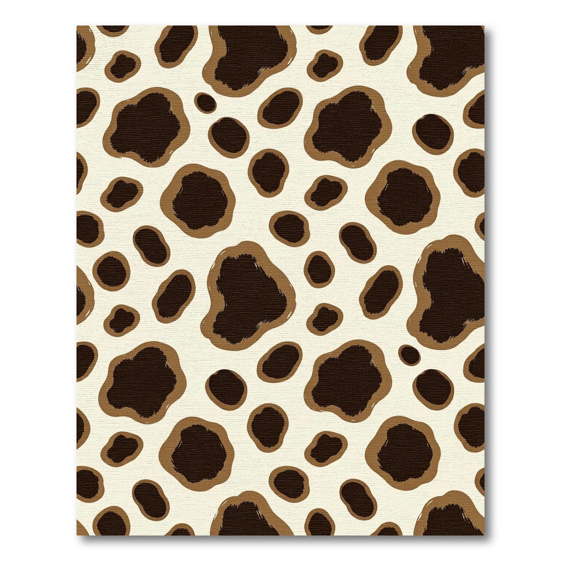 Neutral Brown Spotted Abstract Rug